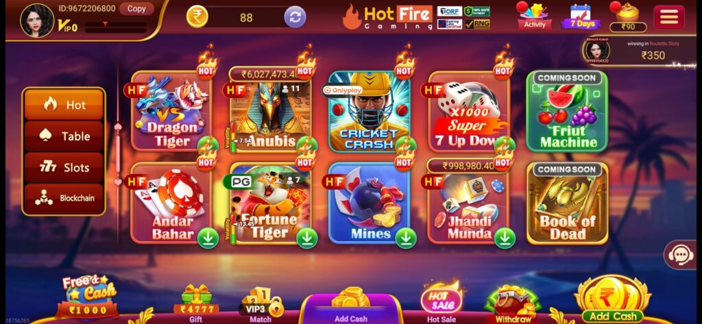 hot fire game app